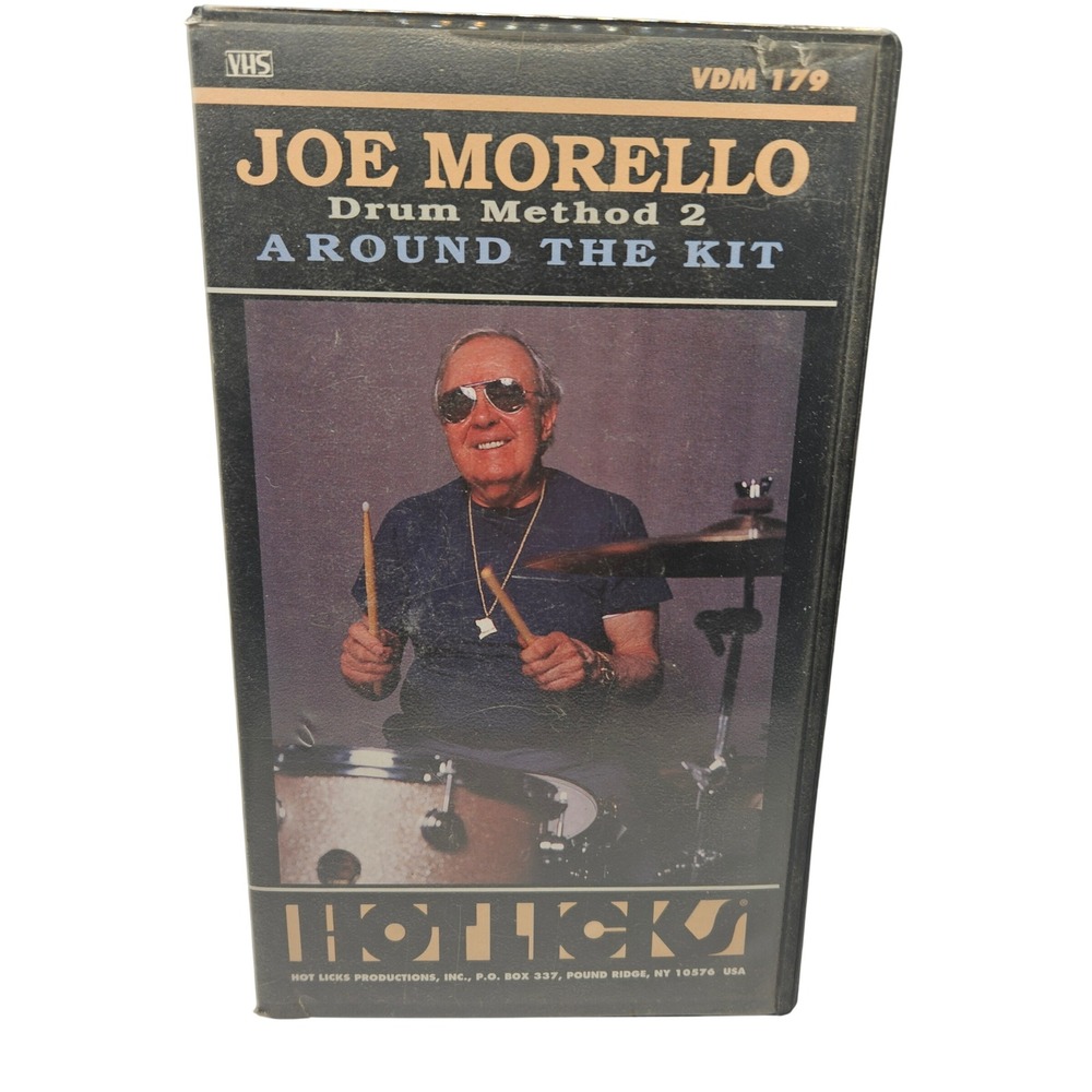 Hot Licks Joe Morello Drum Method 2 Around The Kit VHS Black Instructional Tape